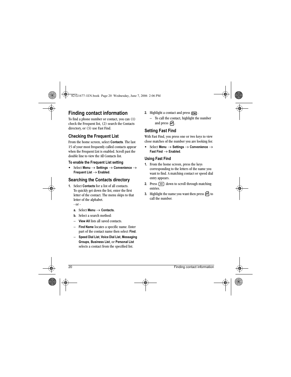 Finding contact information | Kyocera KX9e User Manual | Page 28 / 64