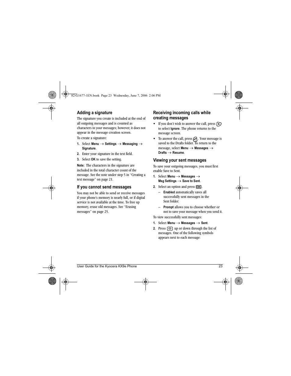 Kyocera KX9e User Manual | Page 31 / 64