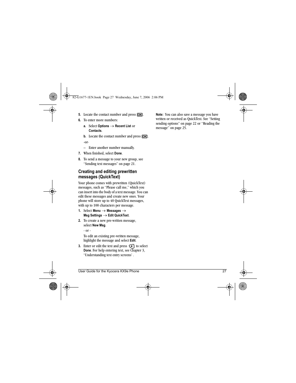 Kyocera KX9e User Manual | Page 35 / 64