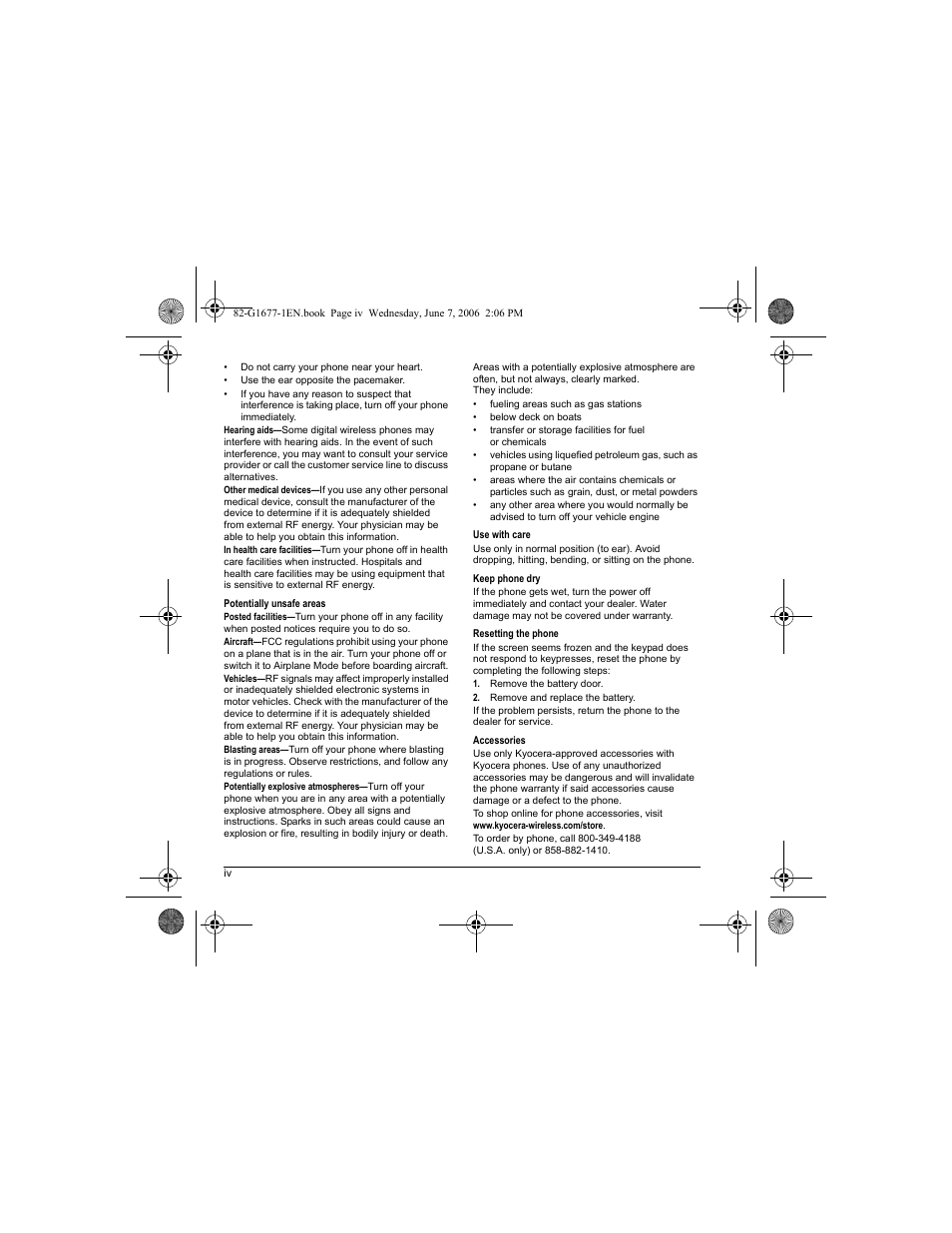 Kyocera KX9e User Manual | Page 4 / 64
