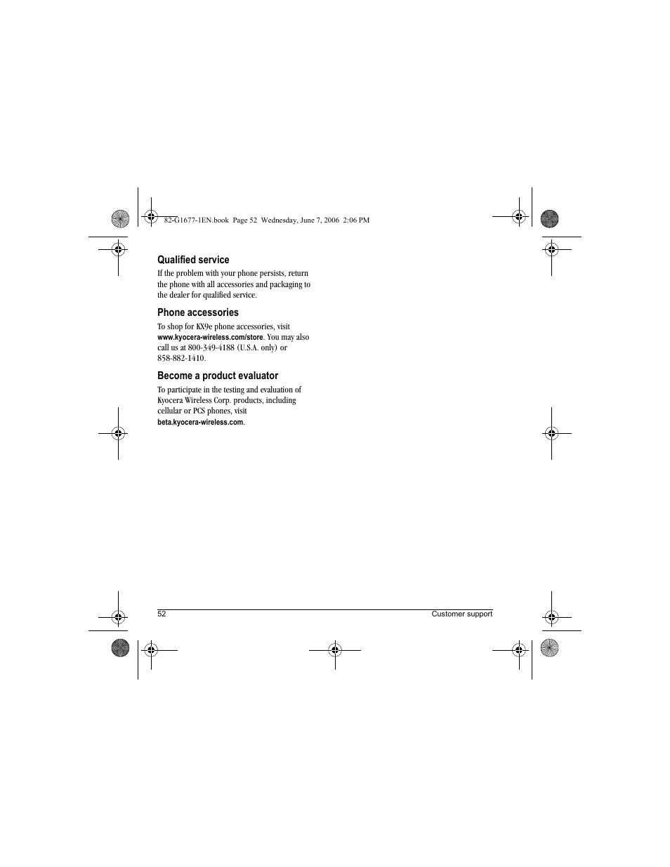 Kyocera KX9e User Manual | Page 60 / 64