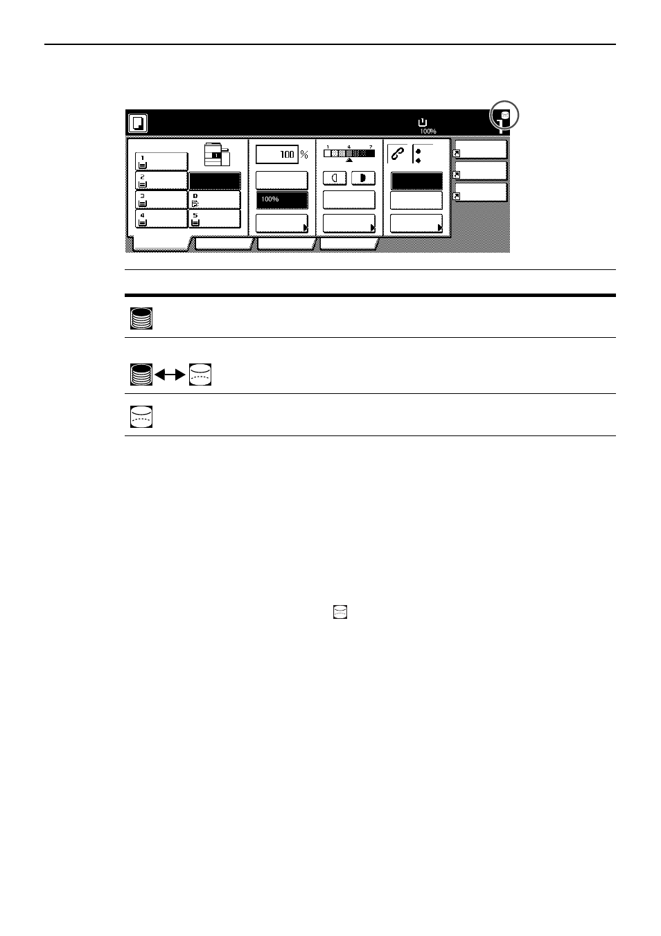 Ready to copy, Hard disk icon | Kyocera Data Security Kit (B) For Copier User Manual | Page 5 / 100