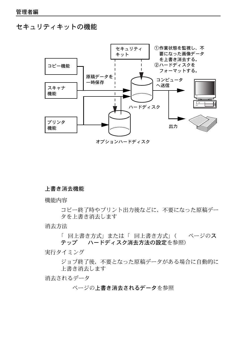 セキュリティキットの機能, セキュリティキットの機能 -8 | Kyocera Data Security Kit (B) For Copier User Manual | Page 90 / 100