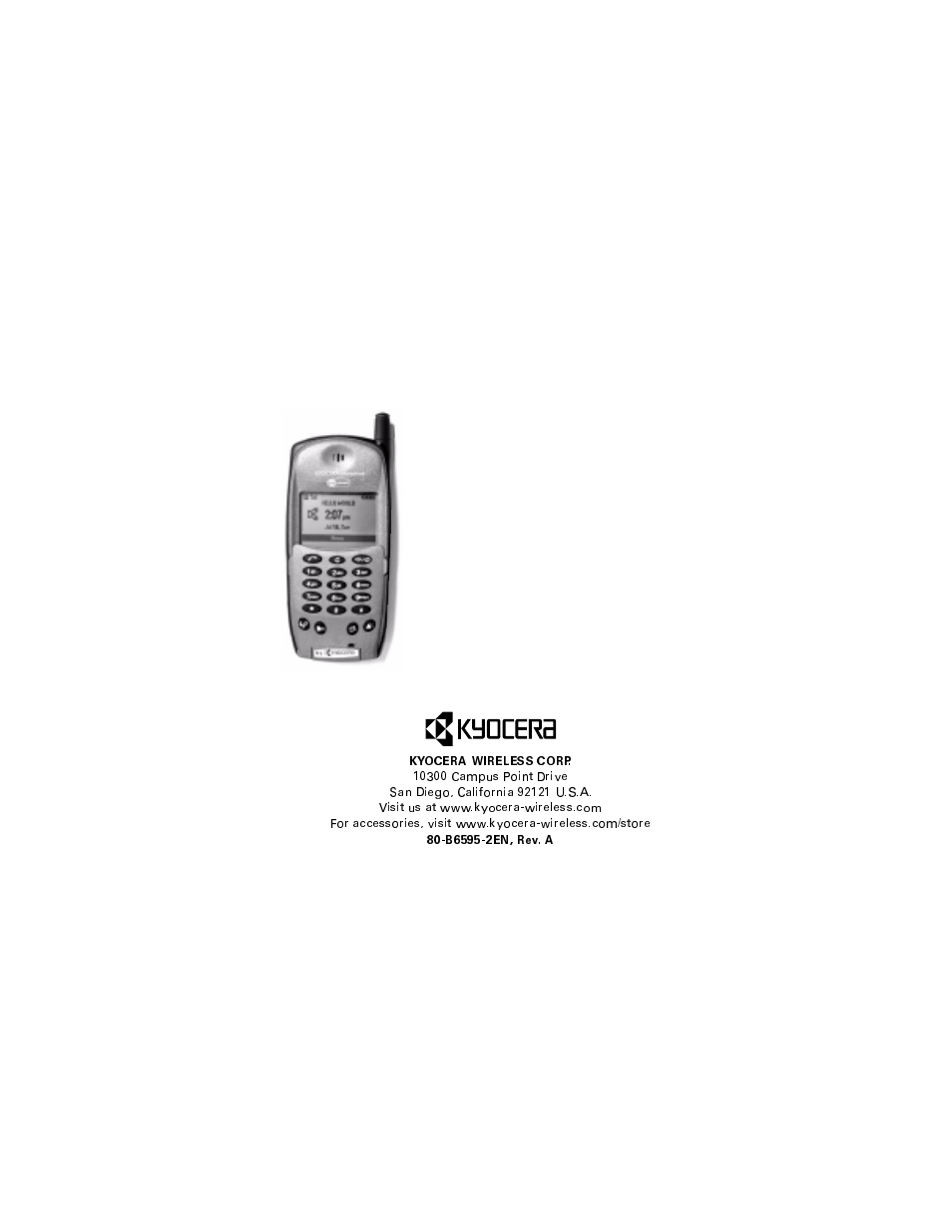 The kyocera smartphone, User’s guide | Kyocera QCP 6035 User Manual | Page 3 / 68