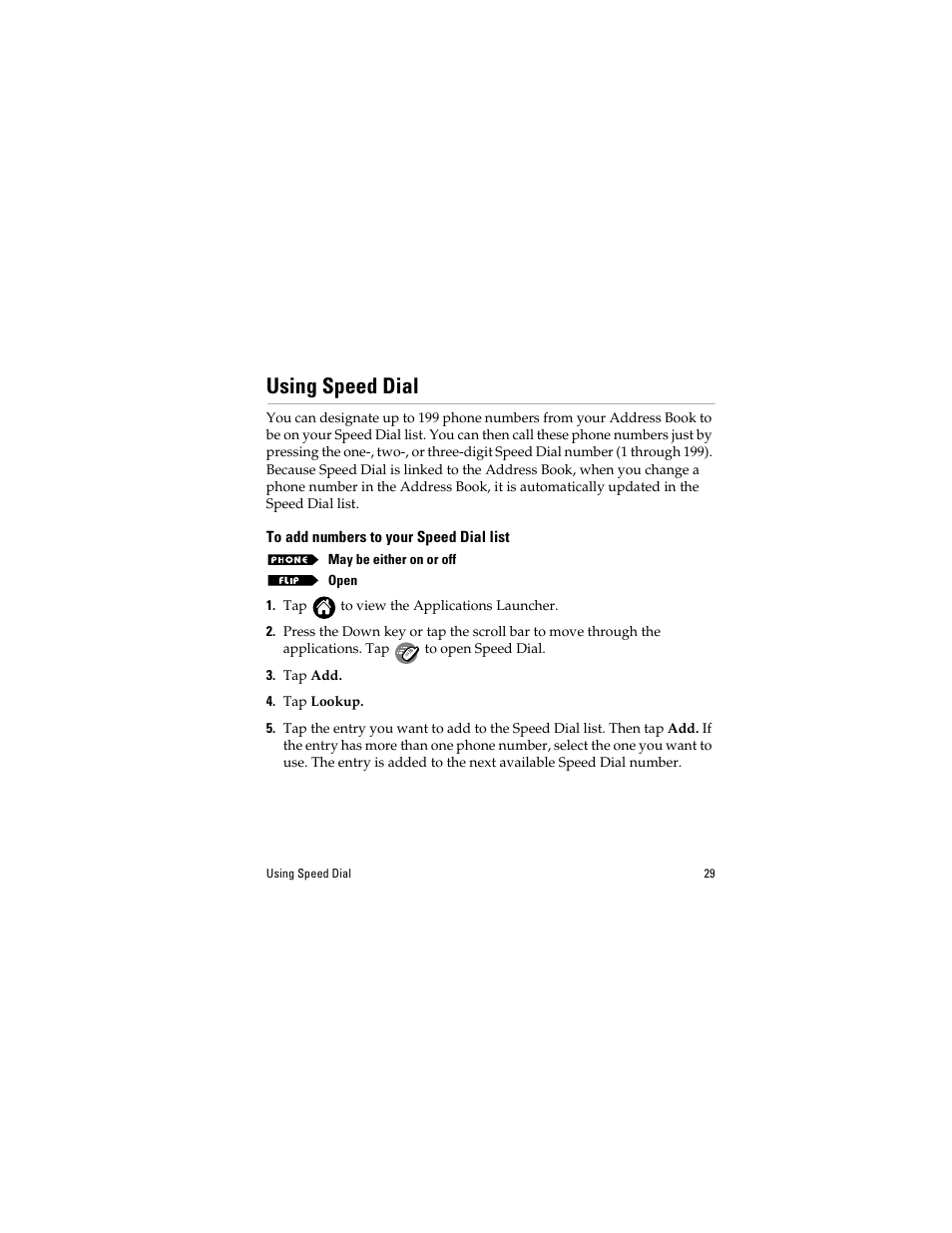 Using speed dial, To add numbers to your speed dial list | Kyocera QCP 6035 User Manual | Page 35 / 68