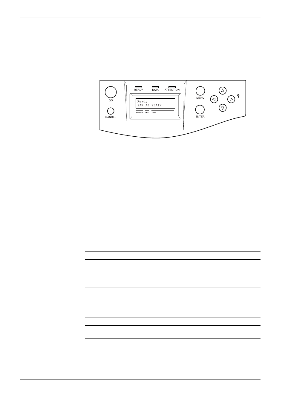 1 understanding the operator panel, 1 message display, Understanding the operator panel -2 | Message display -2 | Kyocera WP31C User Manual | Page 47 / 214