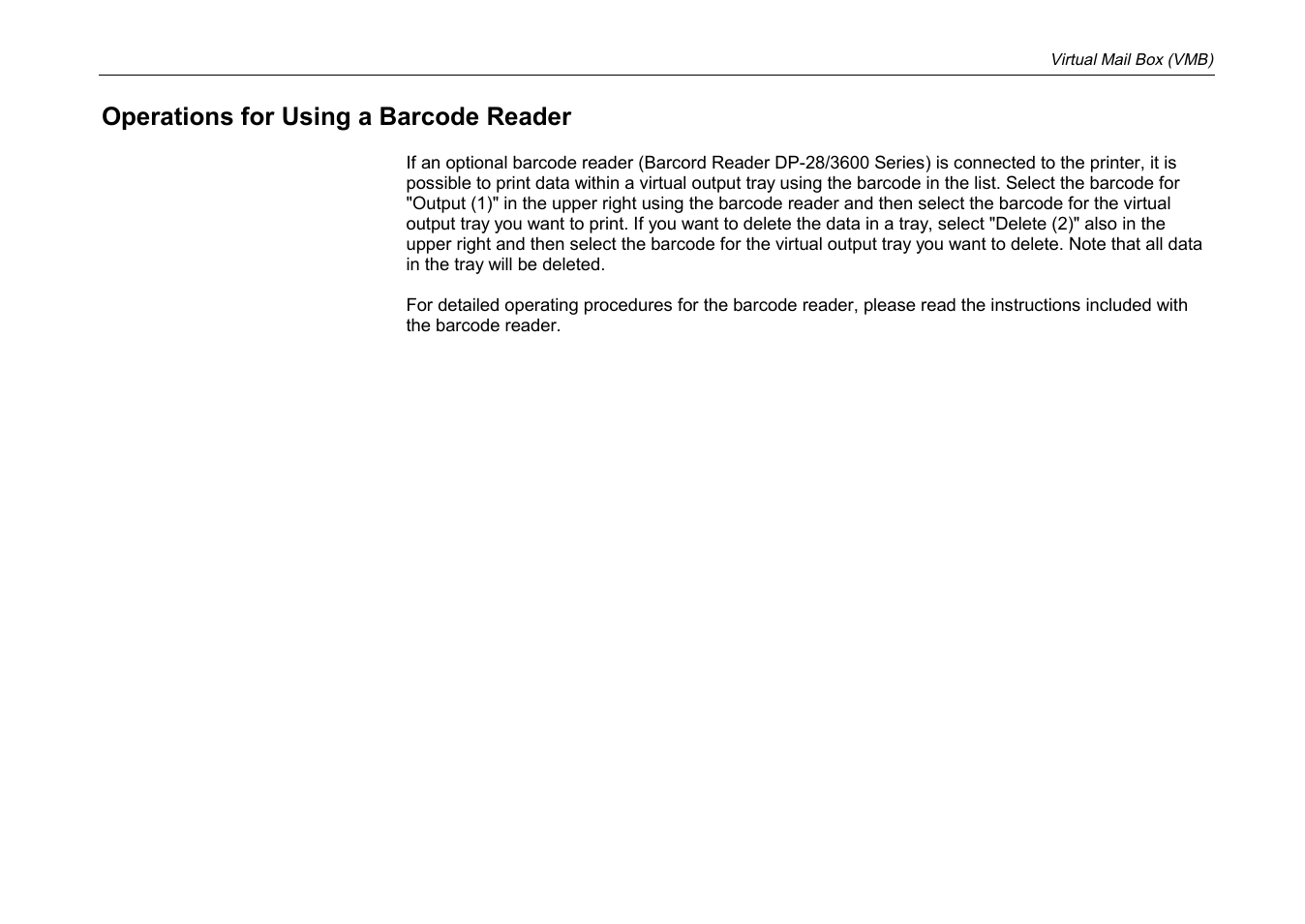Operations for using a barcode reader | Kyocera DP-3600 User Manual | Page 107 / 250
