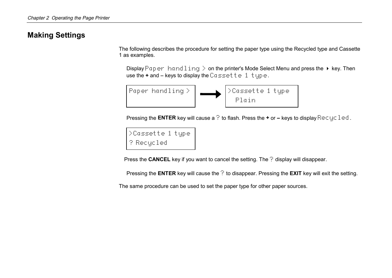 Making settings | Kyocera DP-3600 User Manual | Page 120 / 250