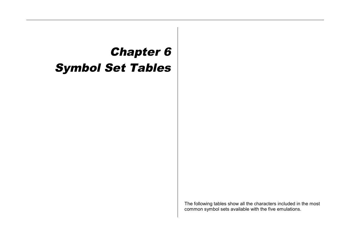 Chapter 6 symbol set tables | Kyocera DP-3600 User Manual | Page 191 / 250