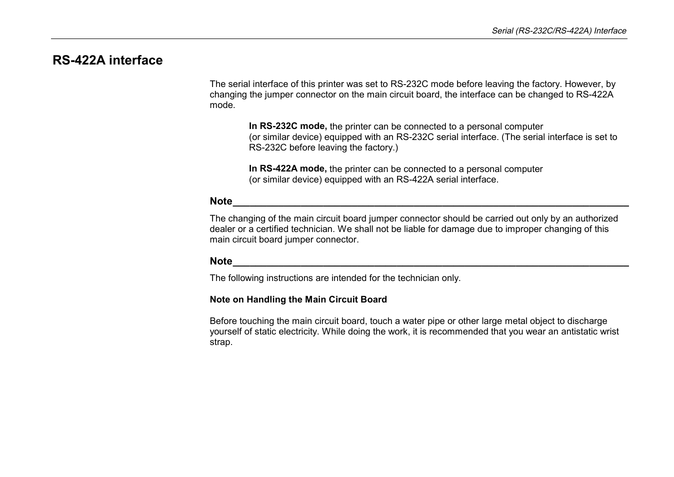 Rs-422a interface | Kyocera DP-3600 User Manual | Page 230 / 250