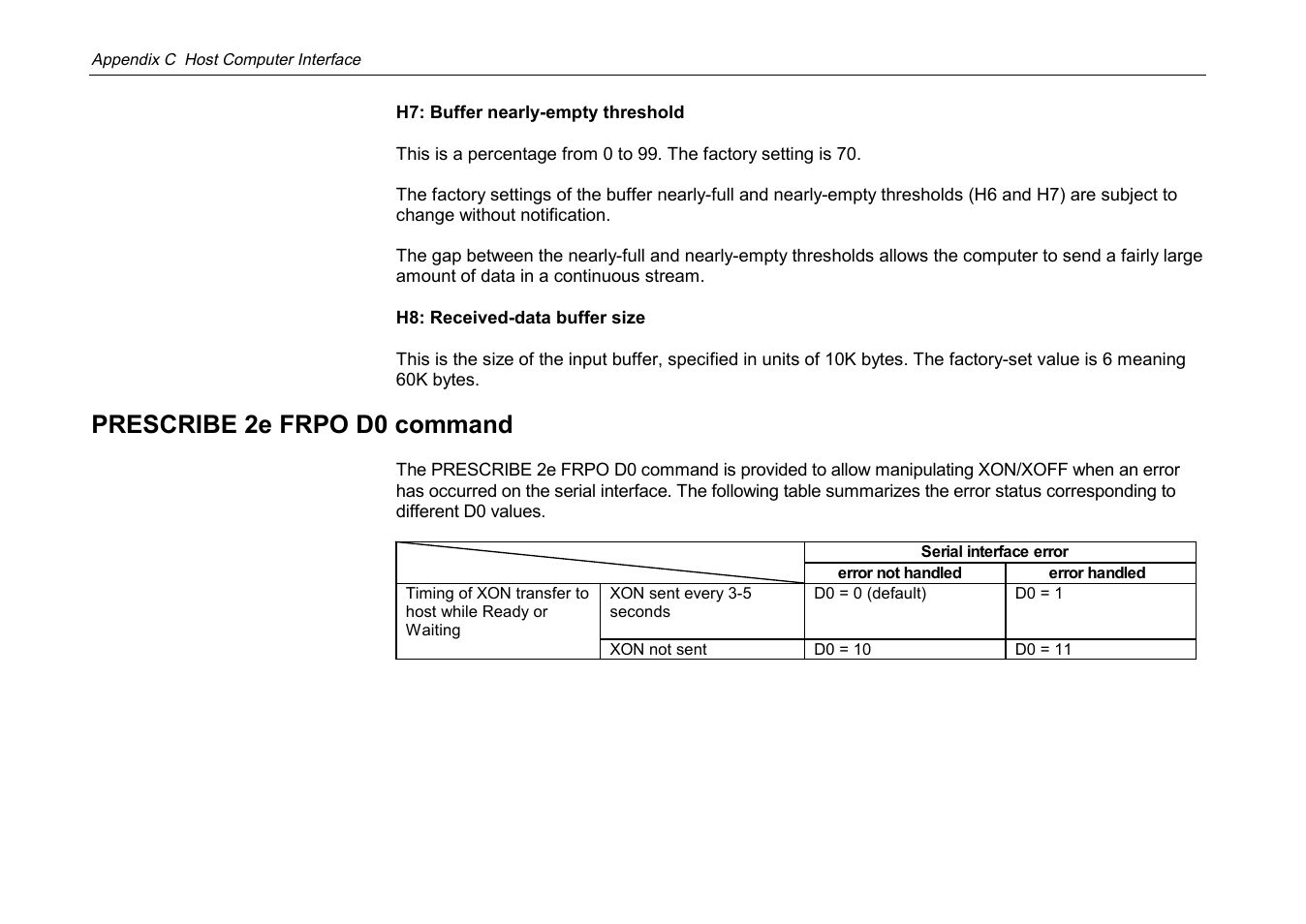 C-16, Prescribe 2e frpo d0 command | Kyocera DP-3600 User Manual | Page 237 / 250