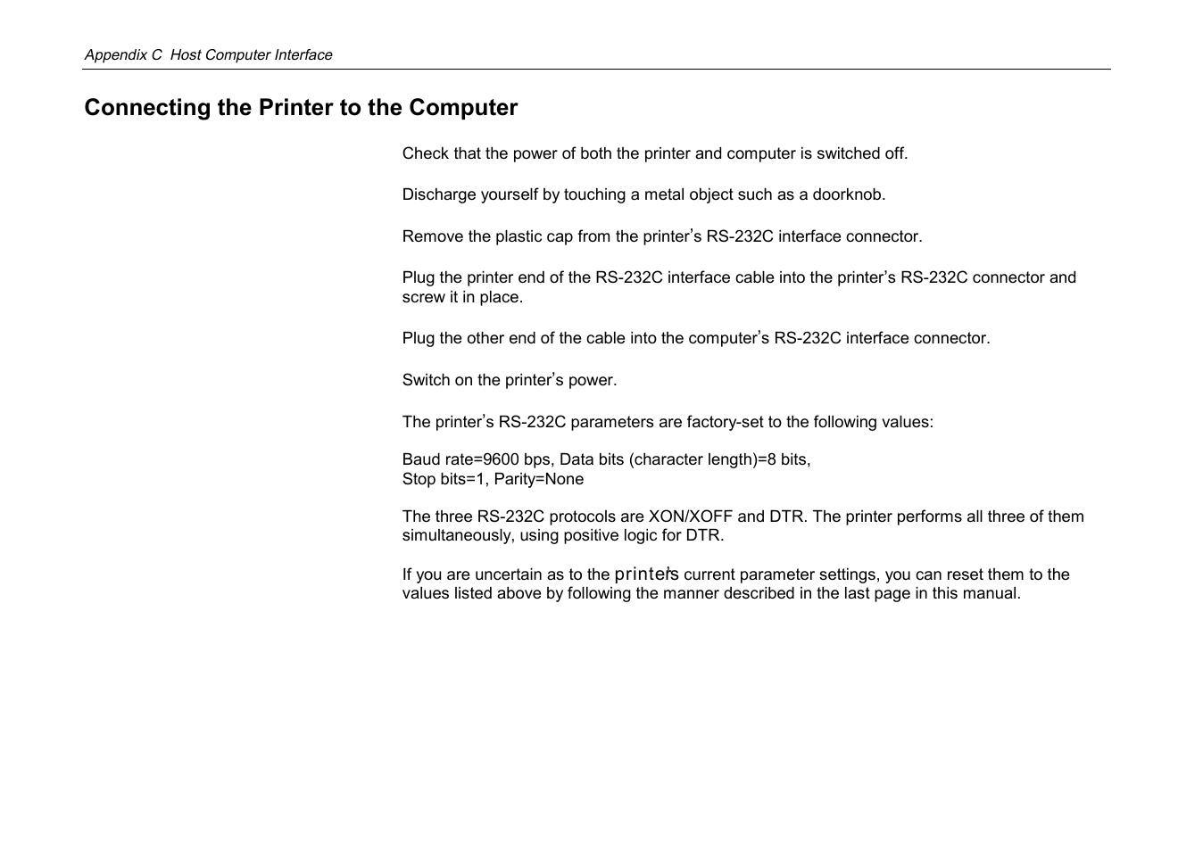 C-18, Connecting the printer to the computer | Kyocera DP-3600 User Manual | Page 239 / 250