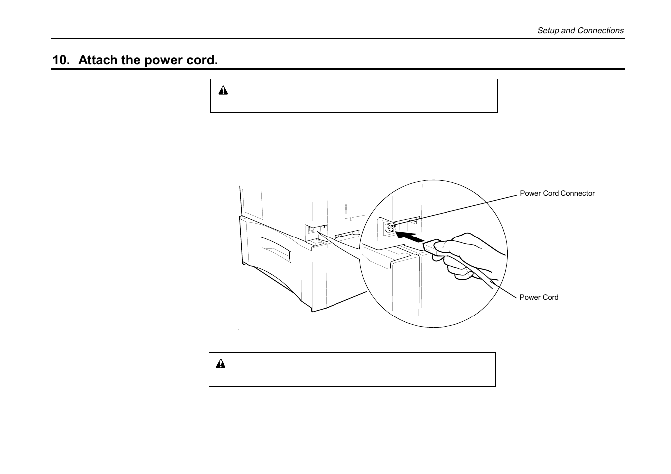 Attach the power cord | Kyocera DP-3600 User Manual | Page 48 / 250