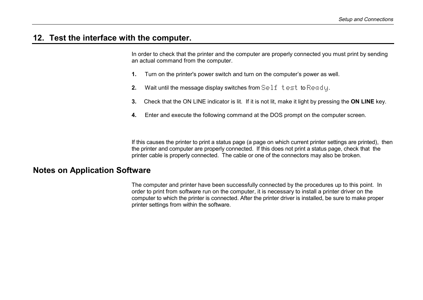 Test the interface with the computer | Kyocera DP-3600 User Manual | Page 50 / 250