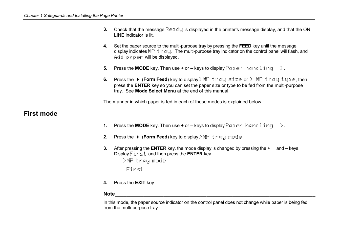 First mode | Kyocera DP-3600 User Manual | Page 59 / 250