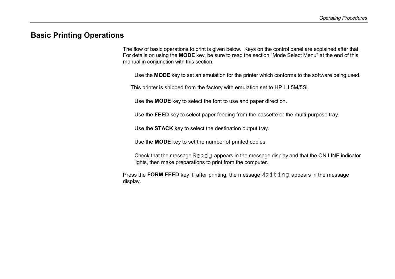 Basic printing operations | Kyocera DP-3600 User Manual | Page 81 / 250