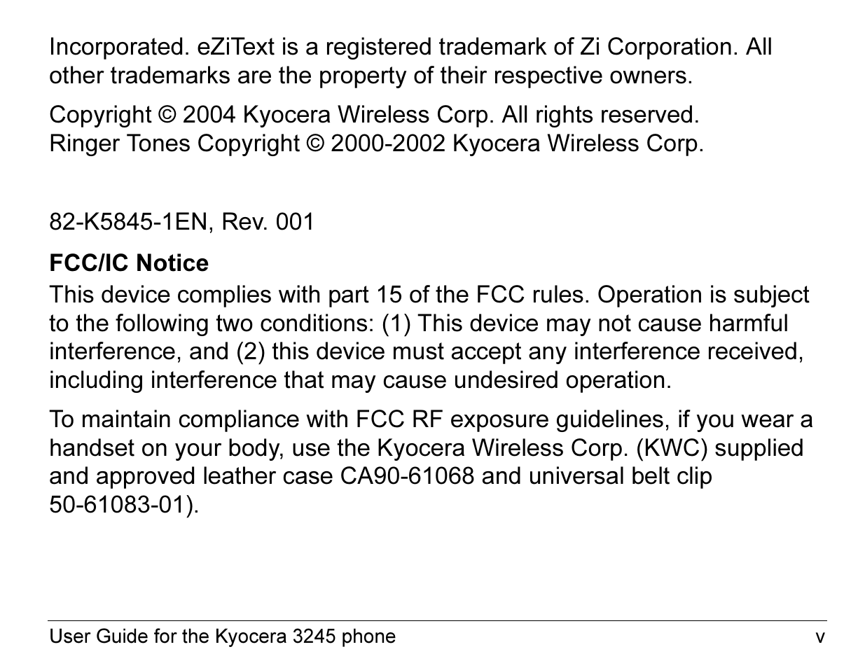 Kyocera 3245 User Manual | Page 5 / 146
