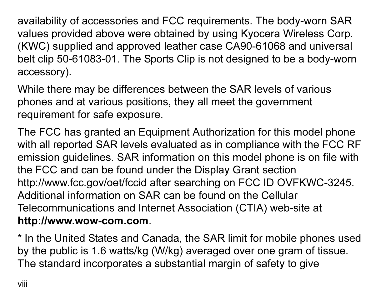 Kyocera 3245 User Manual | Page 8 / 146