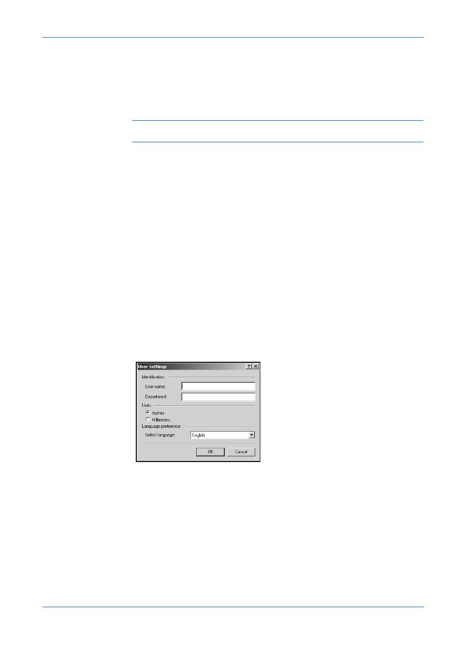 Assigning custom boxes, User settings, Identification | Unit of measurement | Kyocera FS-820 User Manual | Page 16 / 105