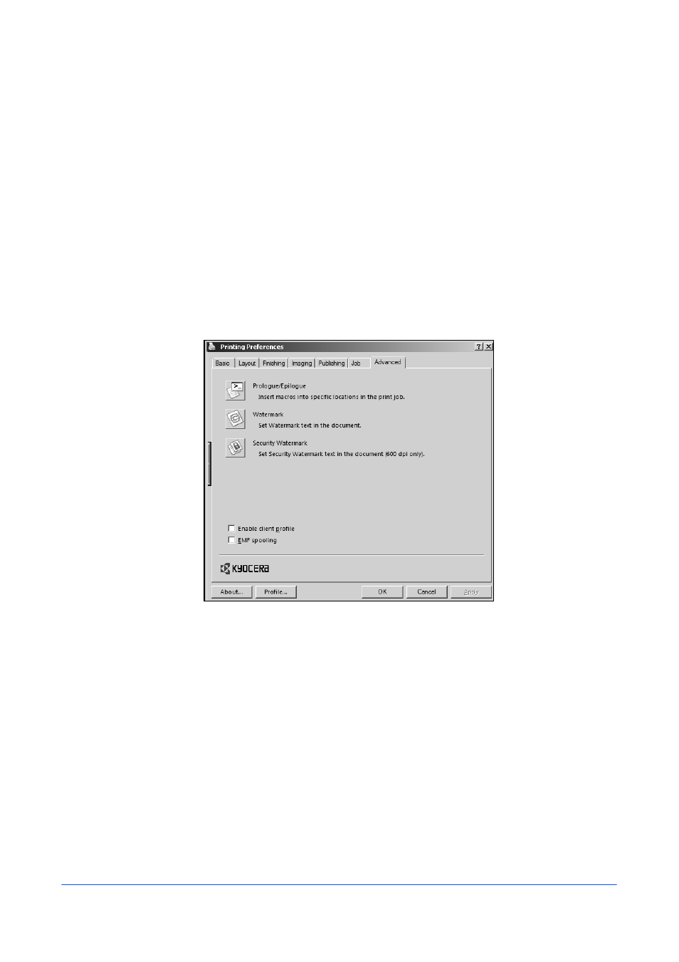 9 advanced, Prologue/epilogue, Chapter 9 | Advanced, 9advanced | Kyocera FS-820 User Manual | Page 75 / 105