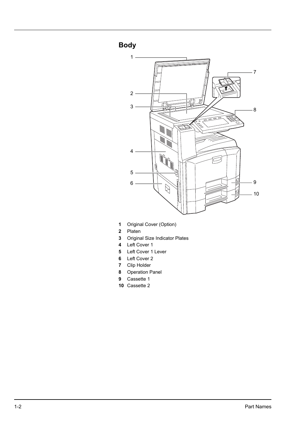 Body, Body -2 | Kyocera KM-2540 User Manual | Page 22 / 119