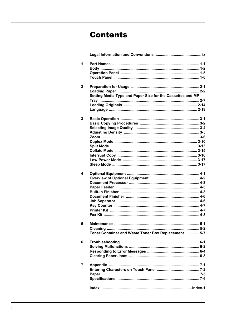 Kyocera KM-2540 User Manual | Page 4 / 119