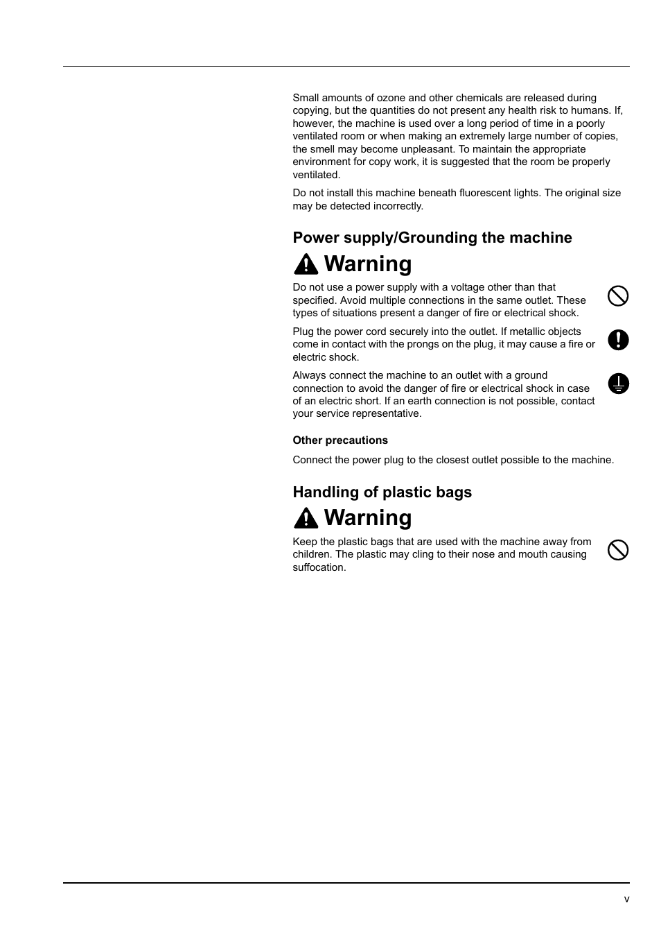 Warning | Kyocera KM-2540 User Manual | Page 7 / 119