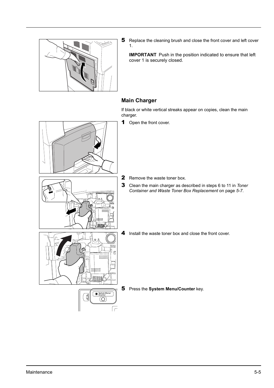 Main charger, Main charger -5 | Kyocera KM-2540 User Manual | Page 75 / 119