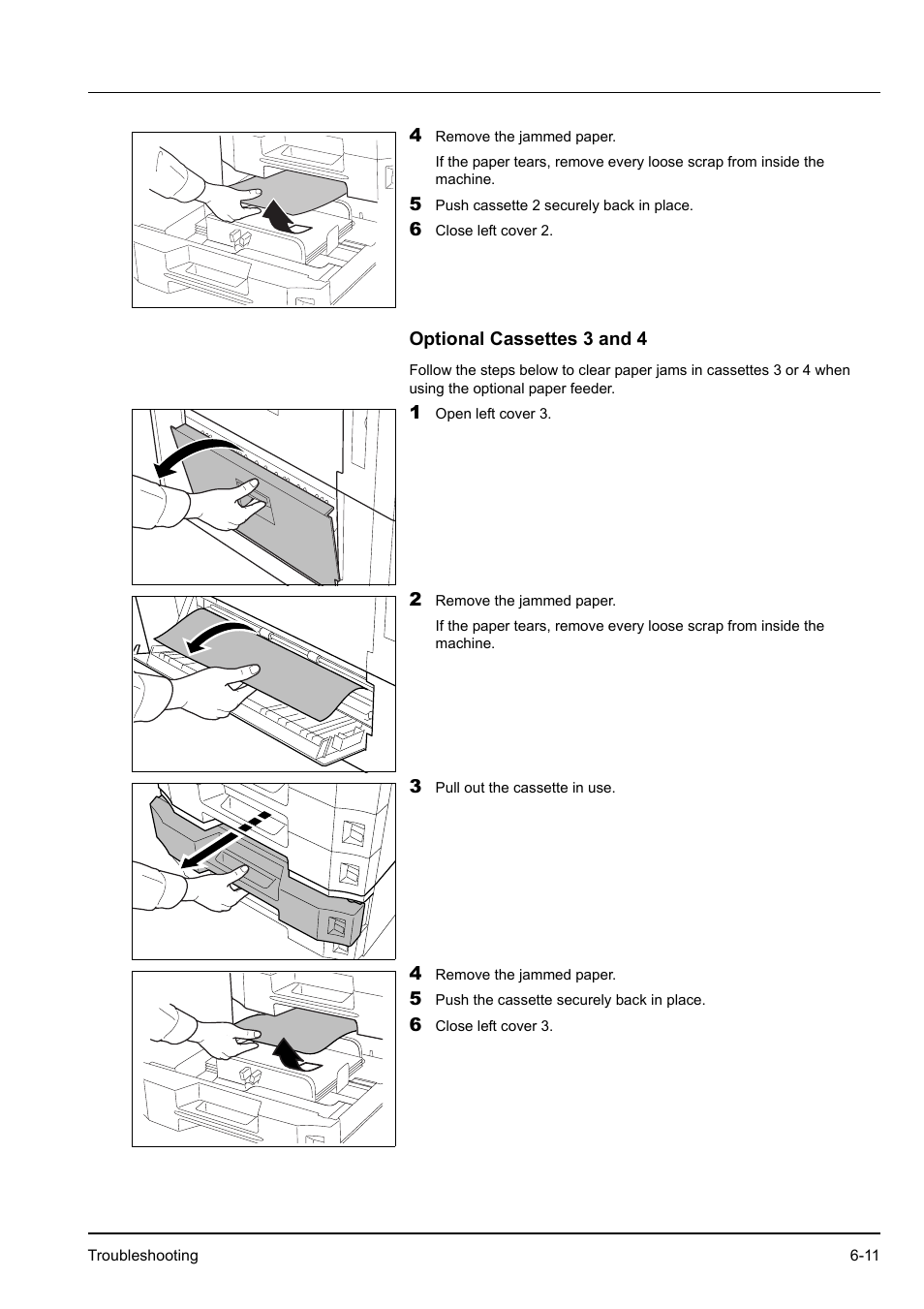 Optional cassettes 3 and 4, Optional cassettes 3 and 4 -11 | Kyocera KM-2540 User Manual | Page 93 / 119