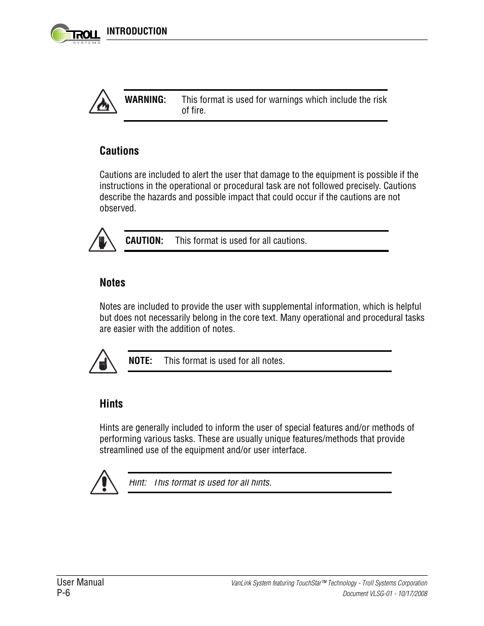 Cautions, Notes, Hints | Kyocera VLSG-01 User Manual | Page 10 / 41