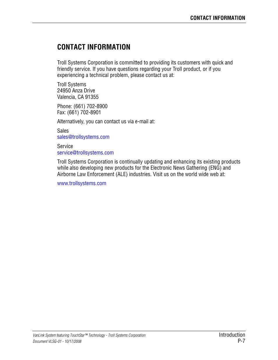 Contact information | Kyocera VLSG-01 User Manual | Page 11 / 41