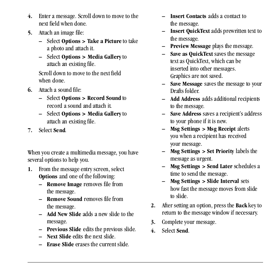Use multimedia message options | Kyocera Neo E1100 User Manual | Page 37 / 89