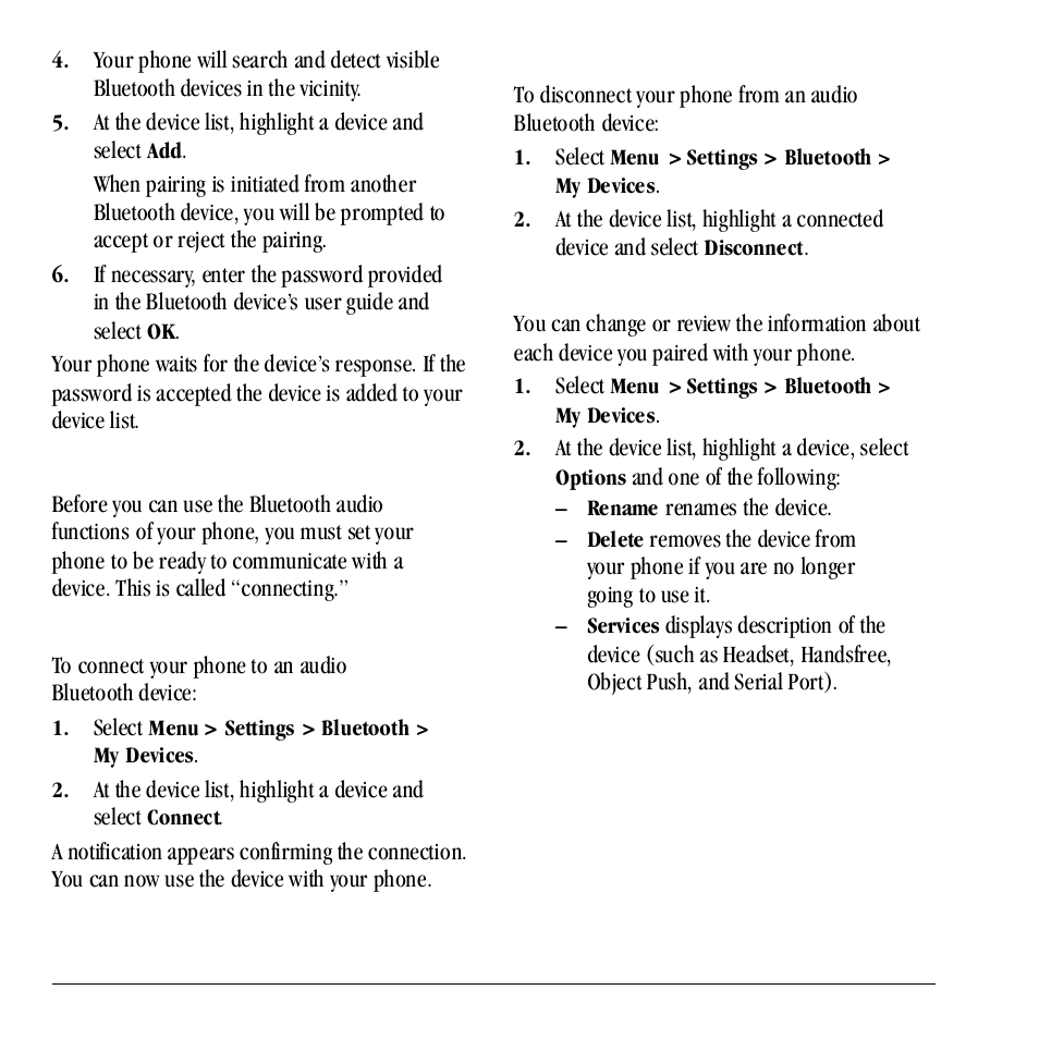 Use bluetooth | Kyocera Neo E1100 User Manual | Page 50 / 89