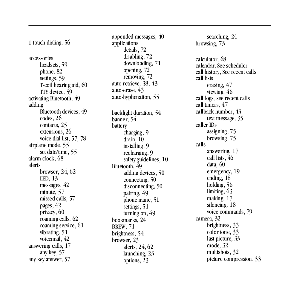 Index, Numerics | Kyocera Neo E1100 User Manual | Page 83 / 89