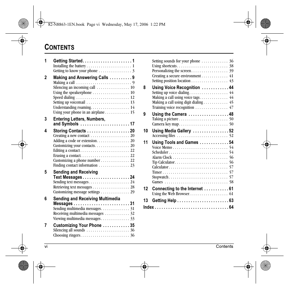 Ontents | Kyocera K322 User Manual | Page 6 / 72