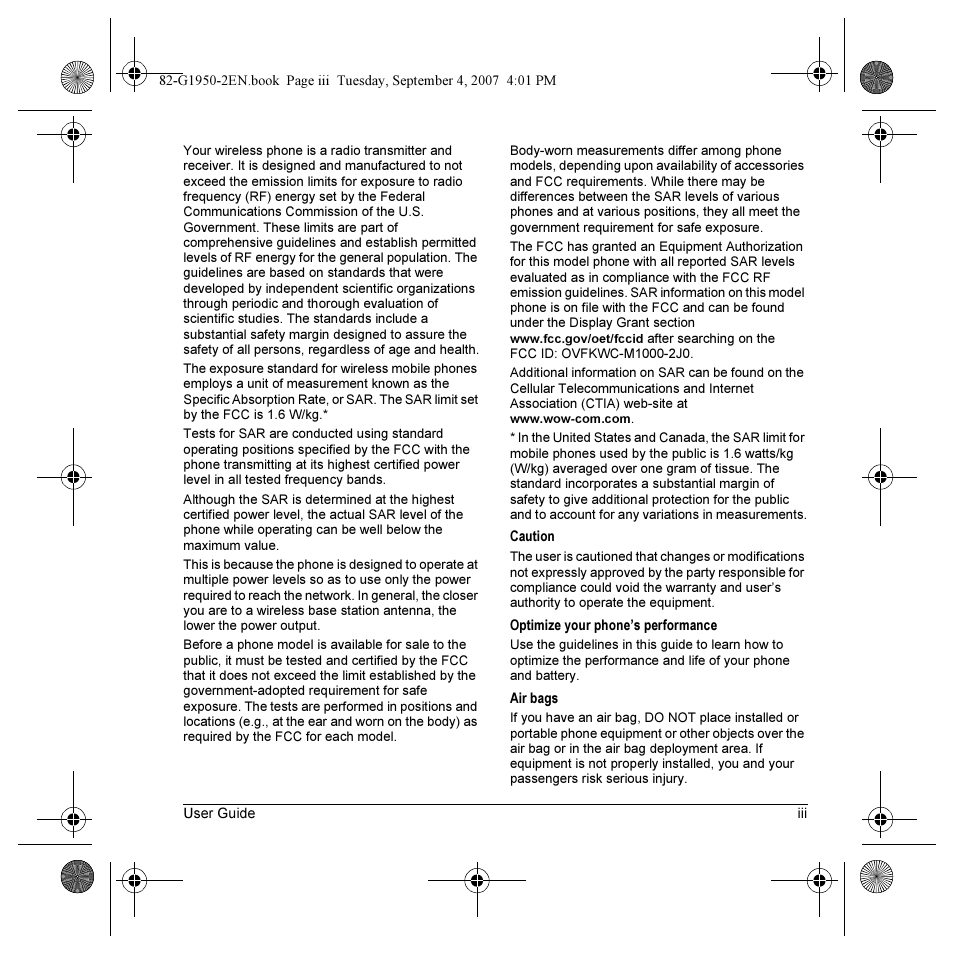 Kyocera Wild Card User Manual | Page 3 / 80