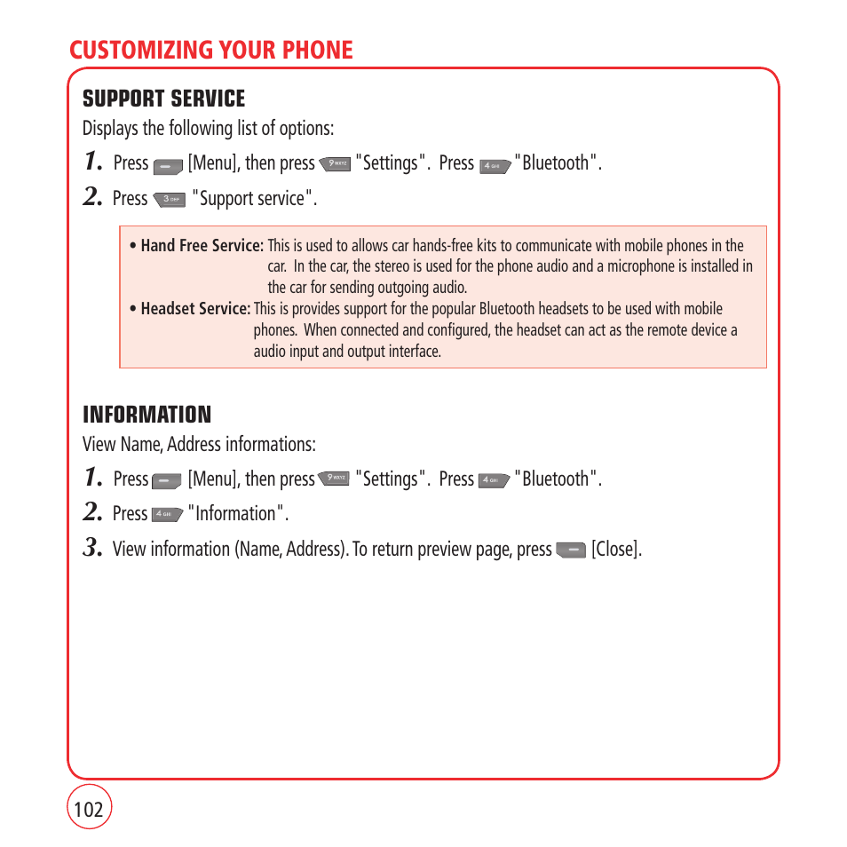 Customizing your phone | Kyocera VM1450 User Manual | Page 102 / 148
