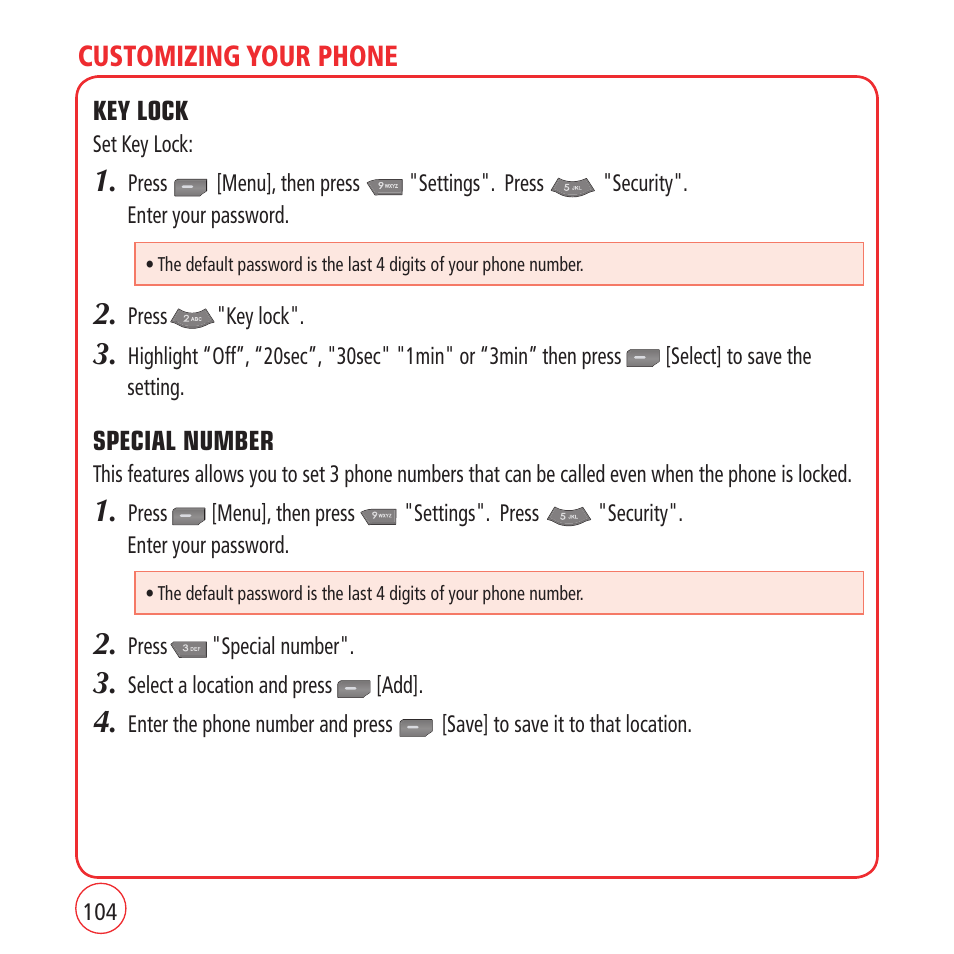 Customizing your phone | Kyocera VM1450 User Manual | Page 104 / 148