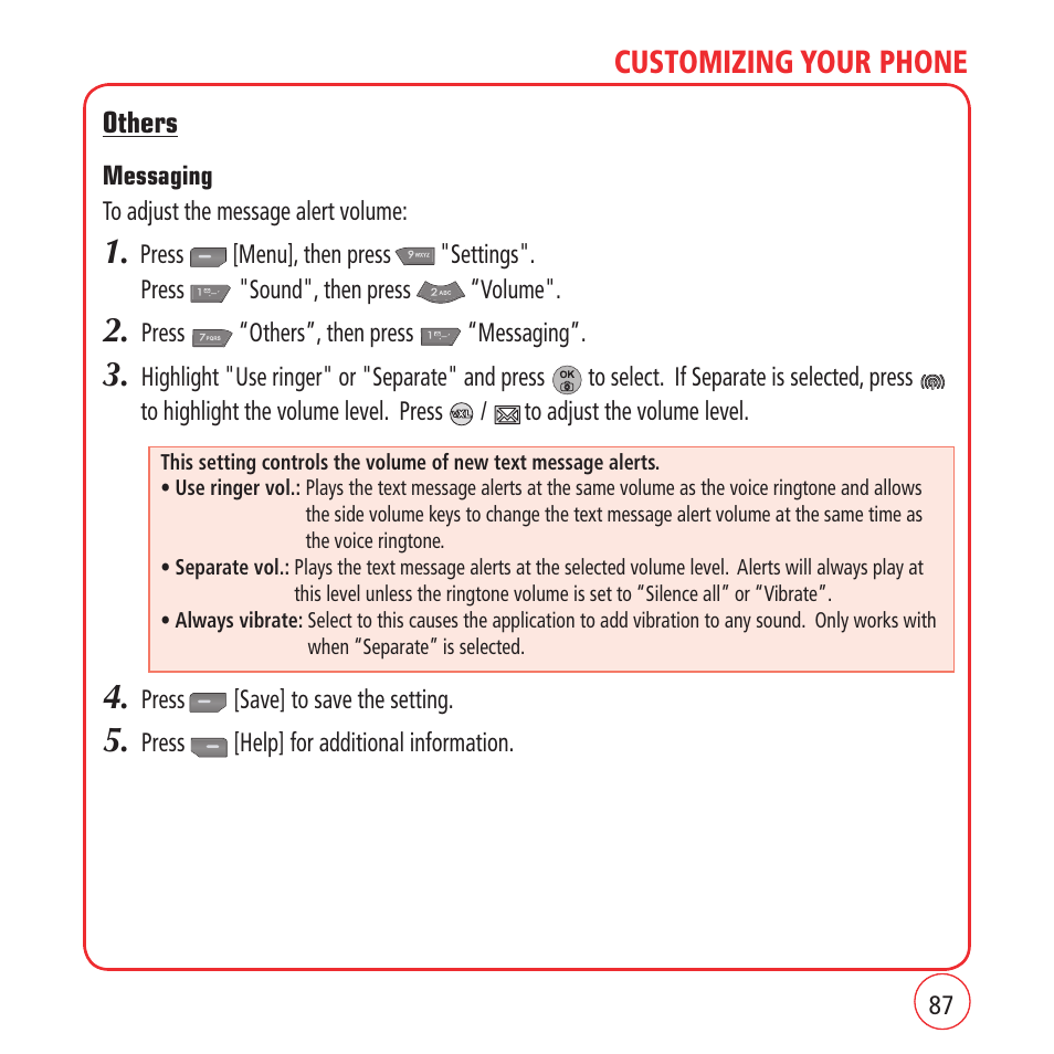 Customizing your phone | Kyocera VM1450 User Manual | Page 87 / 148