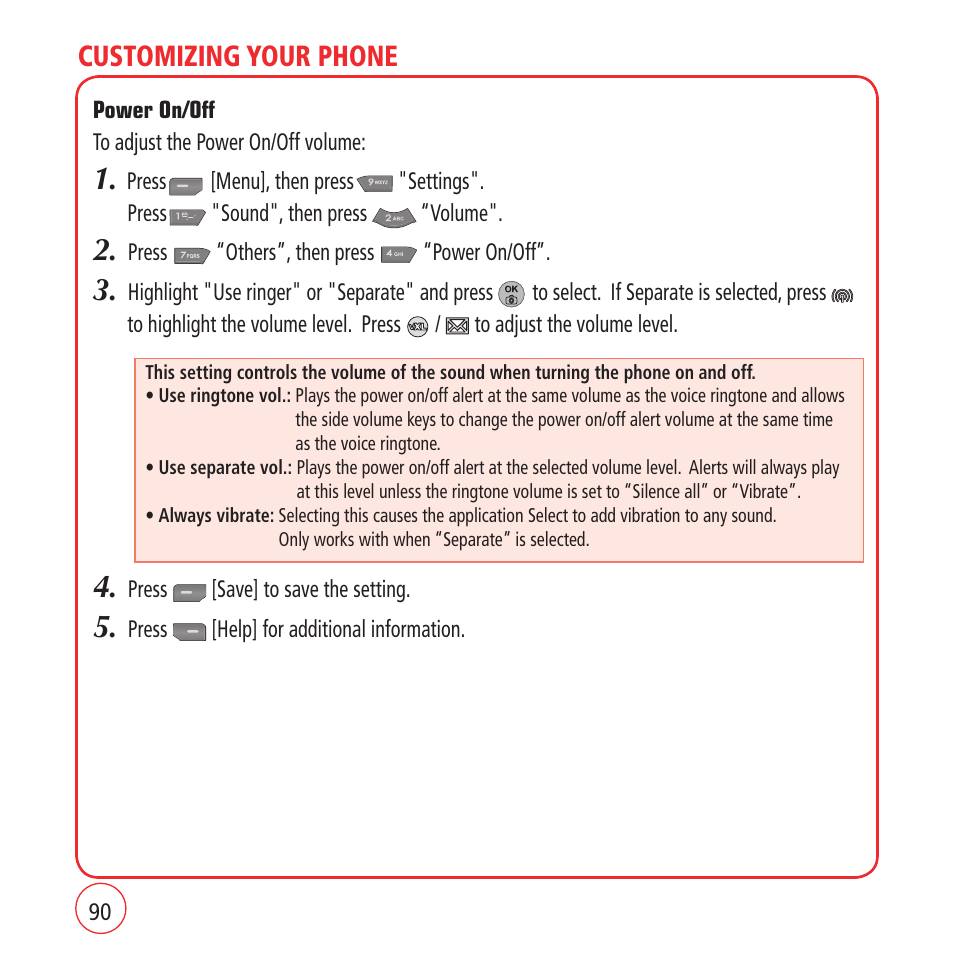 Customizing your phone | Kyocera VM1450 User Manual | Page 90 / 148