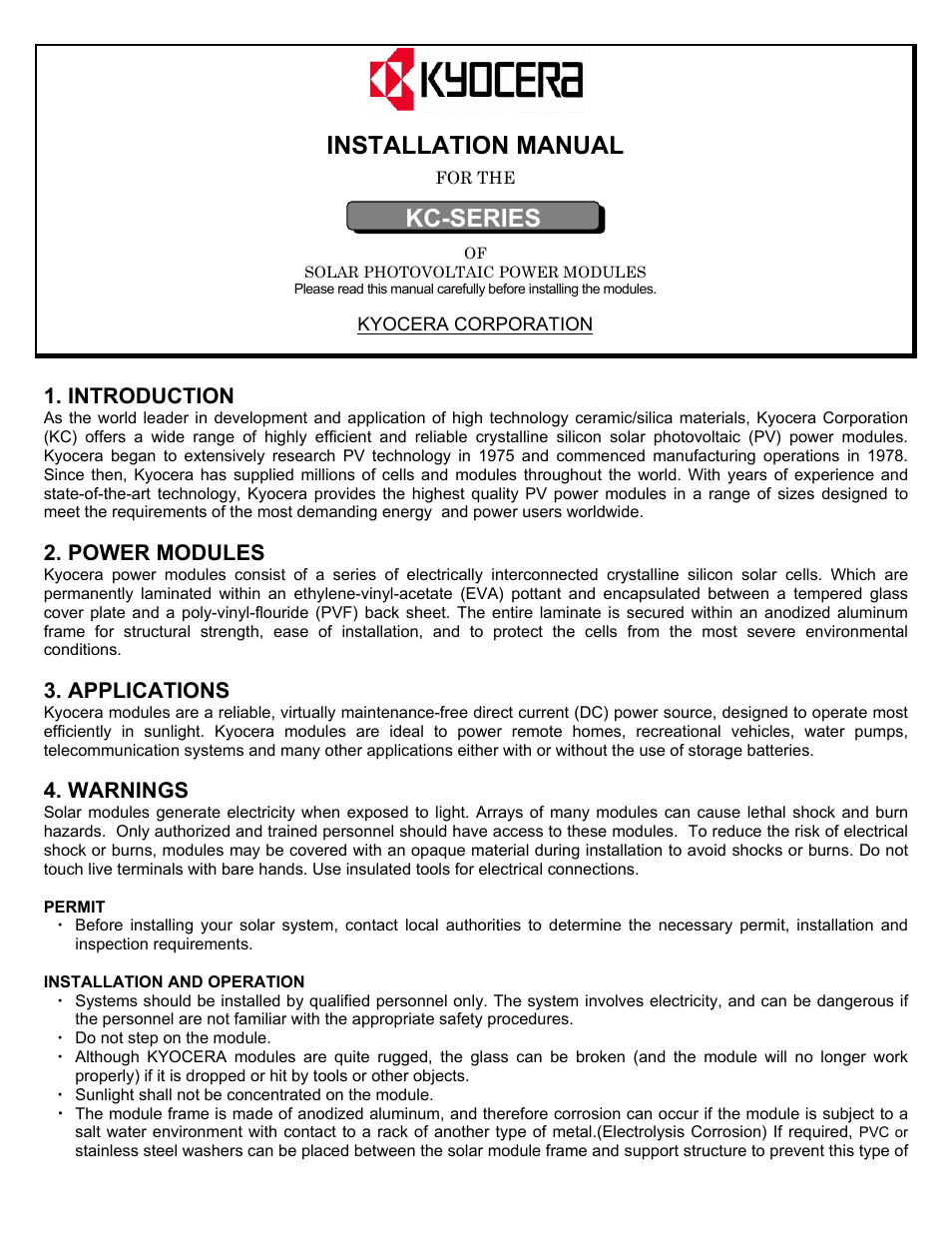 Kyocera KC-120-1 User Manual | 7 pages