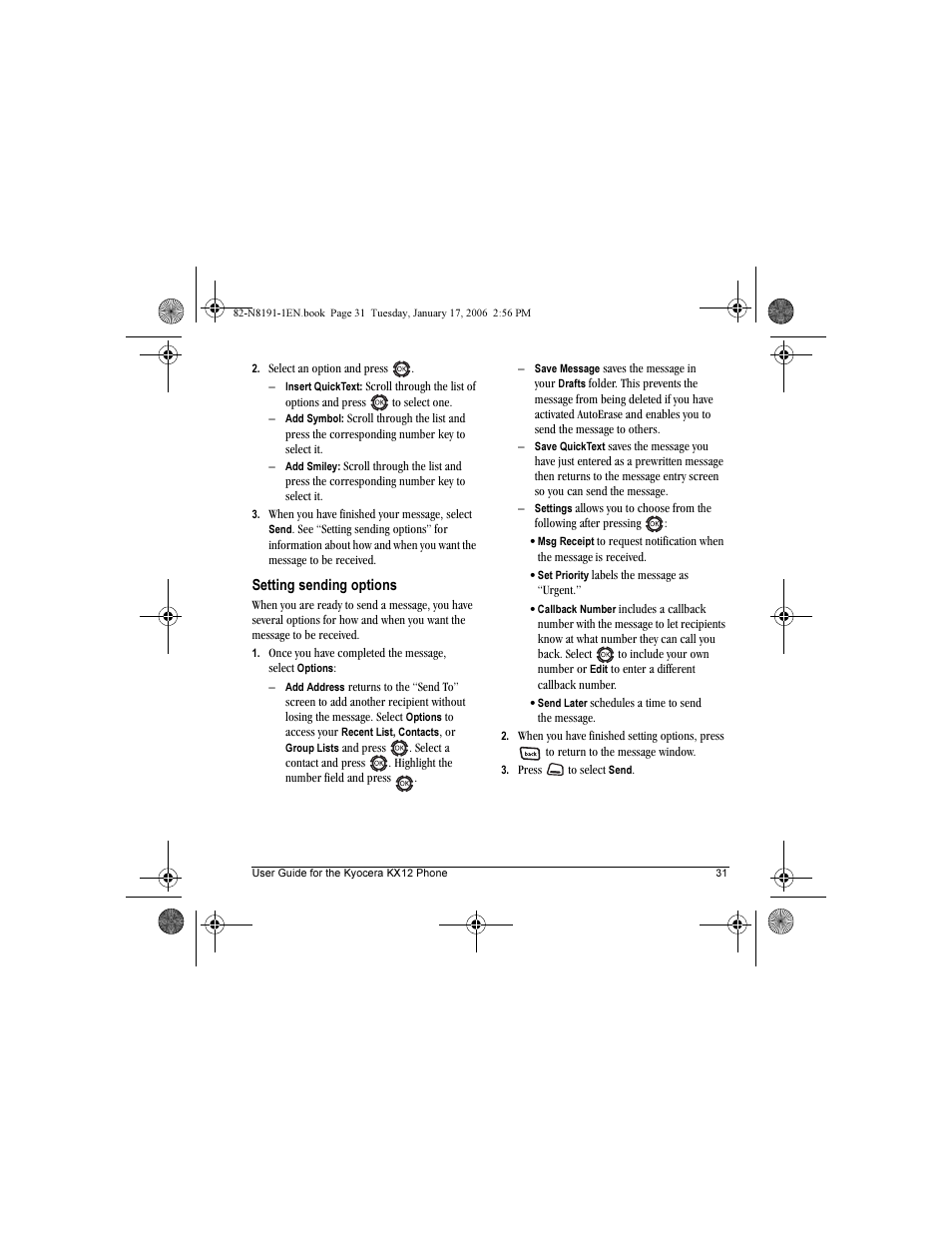 Kyocera KX12 User Manual | Page 39 / 72