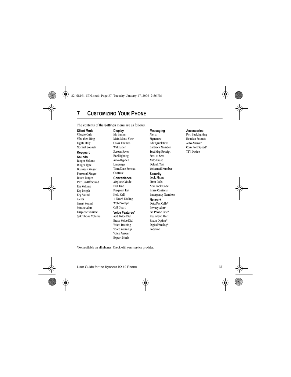 Kyocera KX12 User Manual | Page 45 / 72