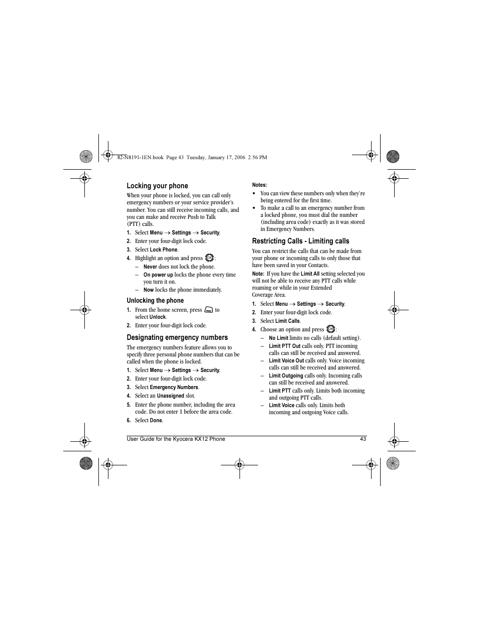 Kyocera KX12 User Manual | Page 51 / 72
