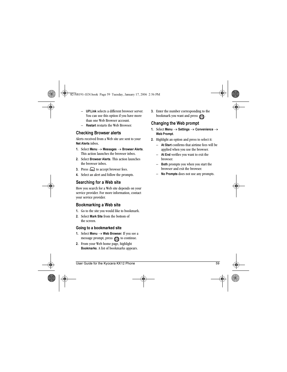 Kyocera KX12 User Manual | Page 67 / 72