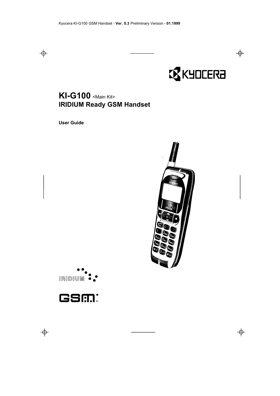 Kyocera IRIDIUM KI-G100 User Manual | 43 pages