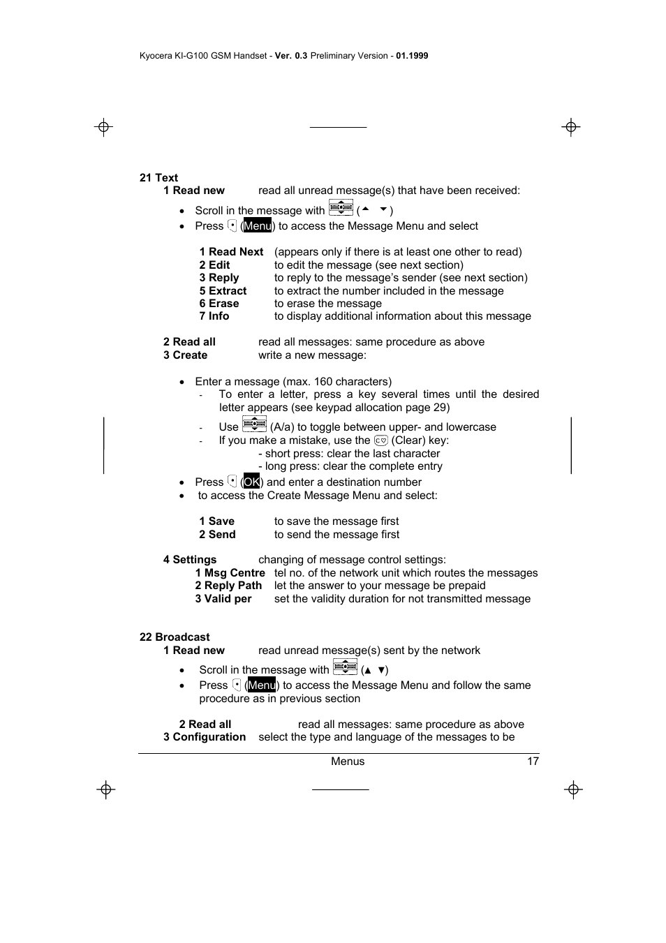 21 text | Kyocera IRIDIUM KI-G100 User Manual | Page 21 / 43