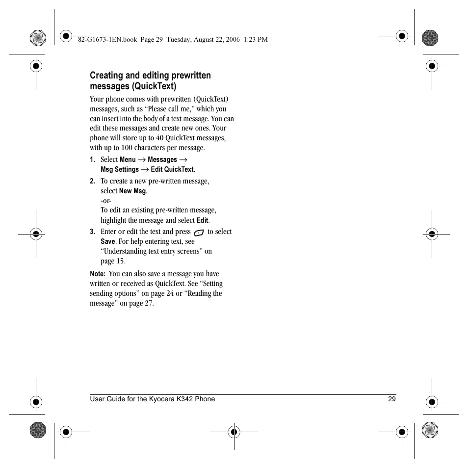 Kyocera K342 User Manual | Page 35 / 80