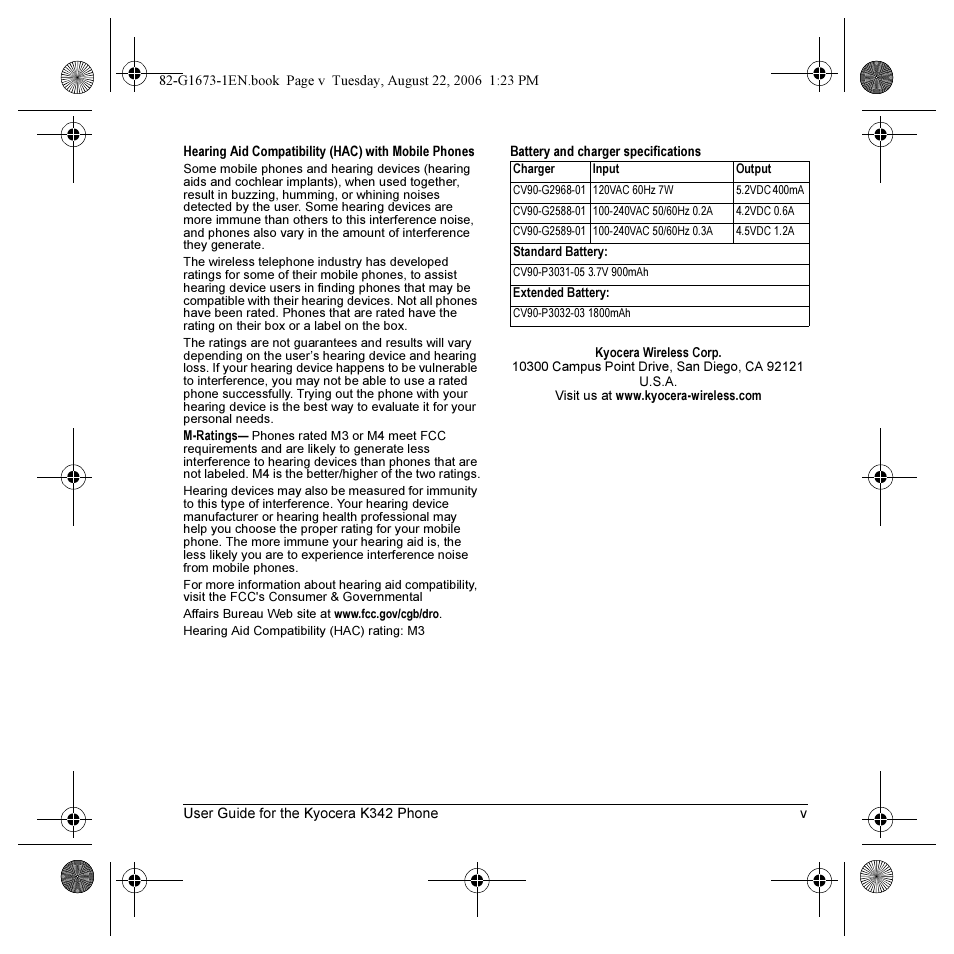 Kyocera K342 User Manual | Page 5 / 80
