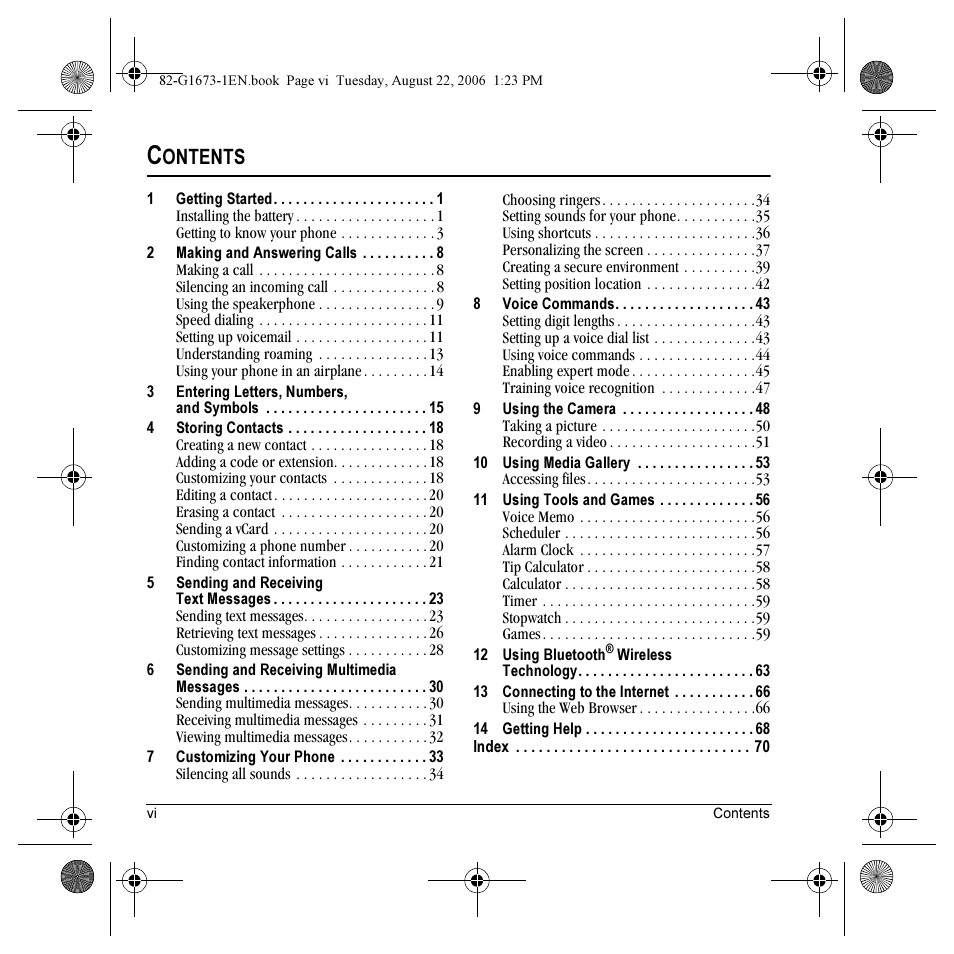 Ontents | Kyocera K342 User Manual | Page 6 / 80